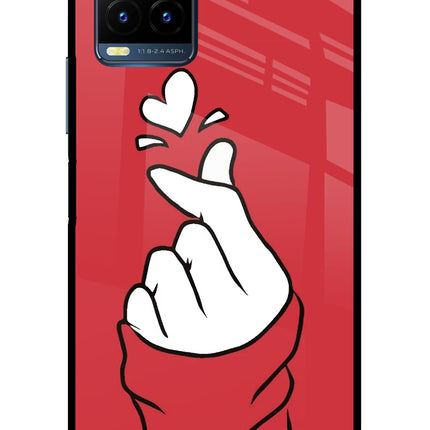 Korean Love Sign Vivo Y21T Metal Case Back Cover by Casekaro