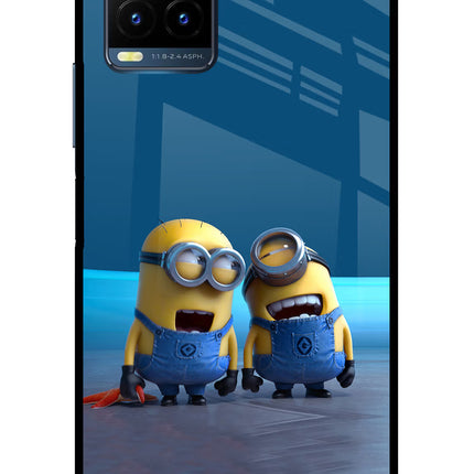 Minion Laughing Vivo Y21T Metal Case Back Cover by Casekaro