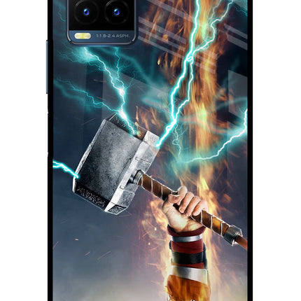 Thor Hammer Mjolnir Vivo Y21T Metal Case Back Cover by Casekaro