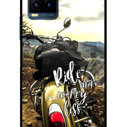 Ride More Worry Less Vivo Y21T Metal Case Back Cover by Casekaro