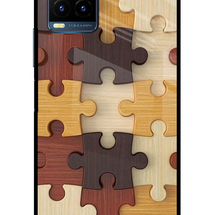 Wooden Puzzle Vivo Y21T Metal Case Back Cover by Casekaro