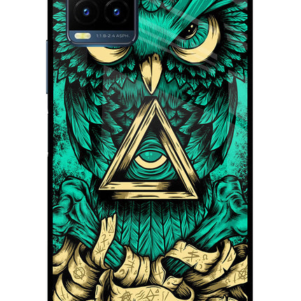 Green Owl Vivo Y21T Metal Case Back Cover by Casekaro