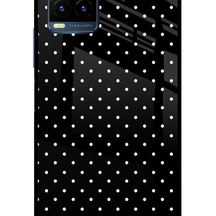 White Dots Vivo Y21T Metal Case Back Cover by Casekaro