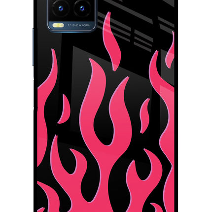 Fire Flames Vivo Y21T Metal Case Back Cover by Casekaro