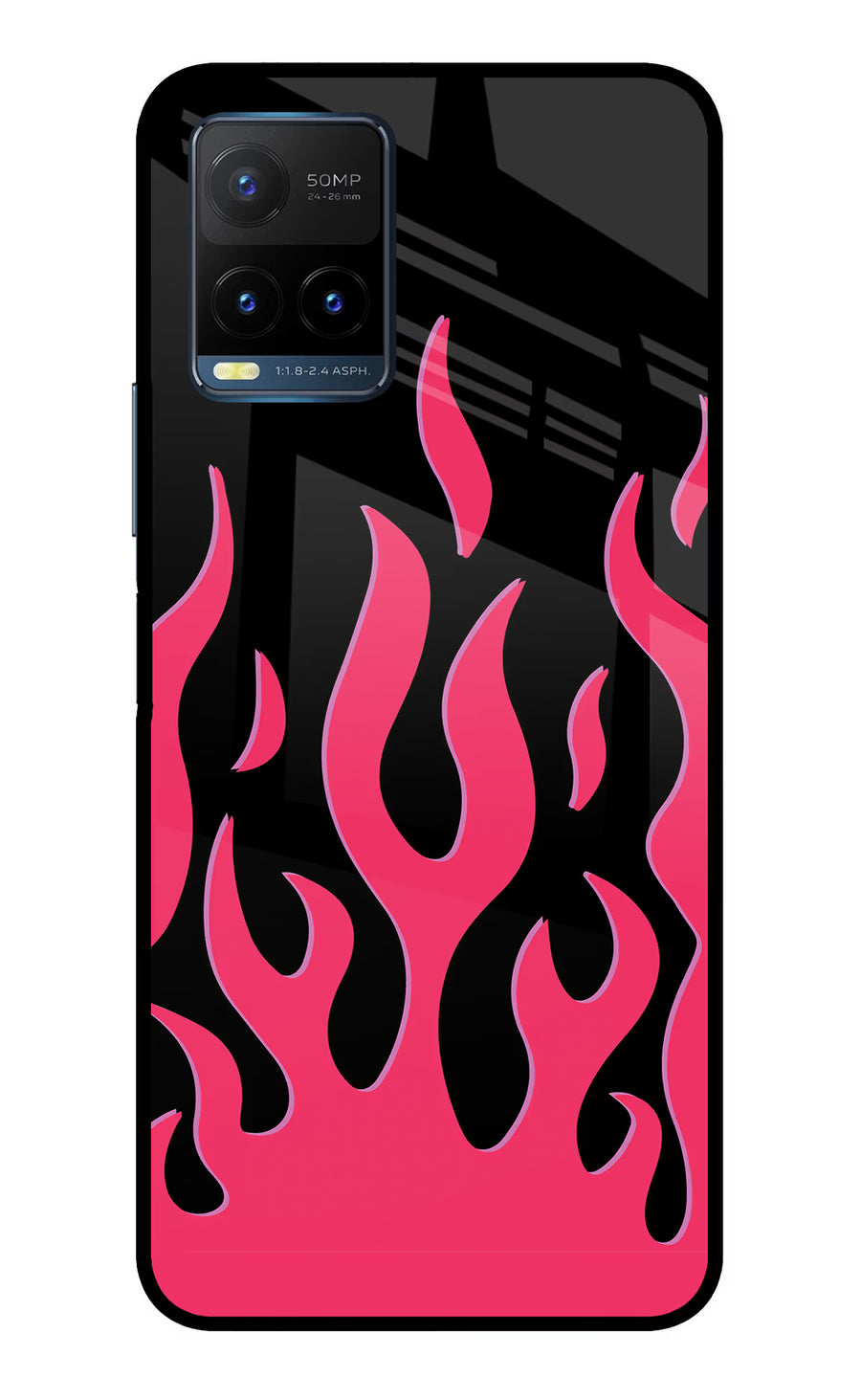 Fire Flames Vivo Y21T Back Cover, Metal case