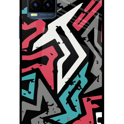 Geometric Graffiti Vivo Y21T Metal Case Back Cover by Casekaro
