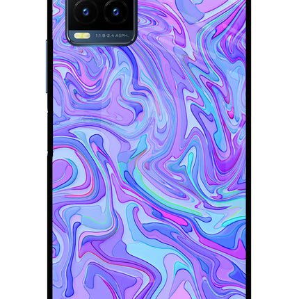 Glitter Vivo Y21T Metal Case Back Cover by Casekaro