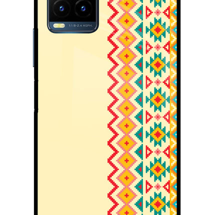 Ethnic Seamless Vivo Y21T Metal Case Back Cover by Casekaro