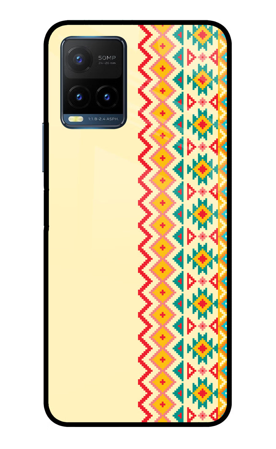 Ethnic Seamless Vivo Y21T Back Cover, Metal case
