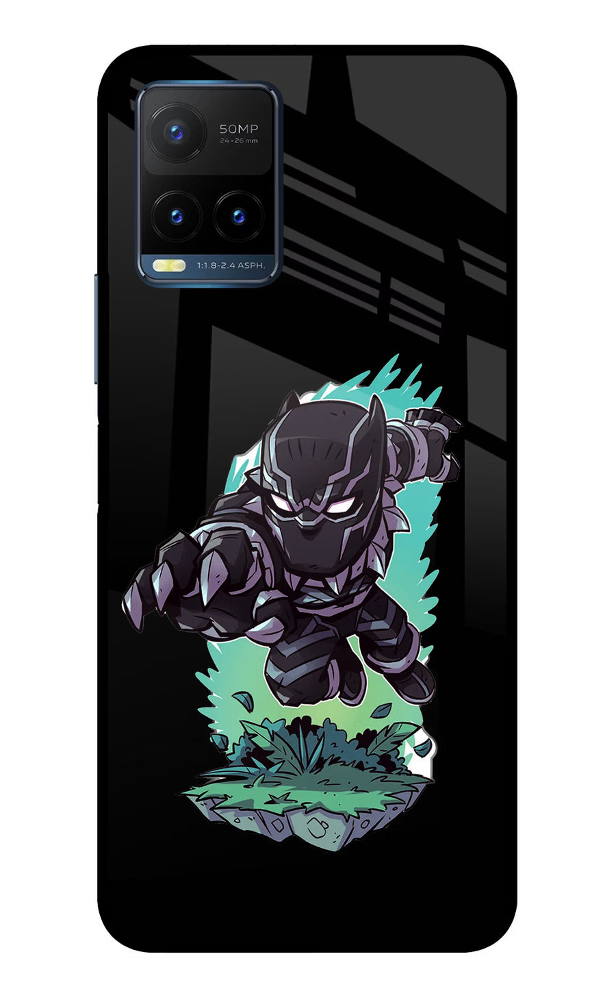 Black Panther Vivo Y21T Back Cover, Metal case
