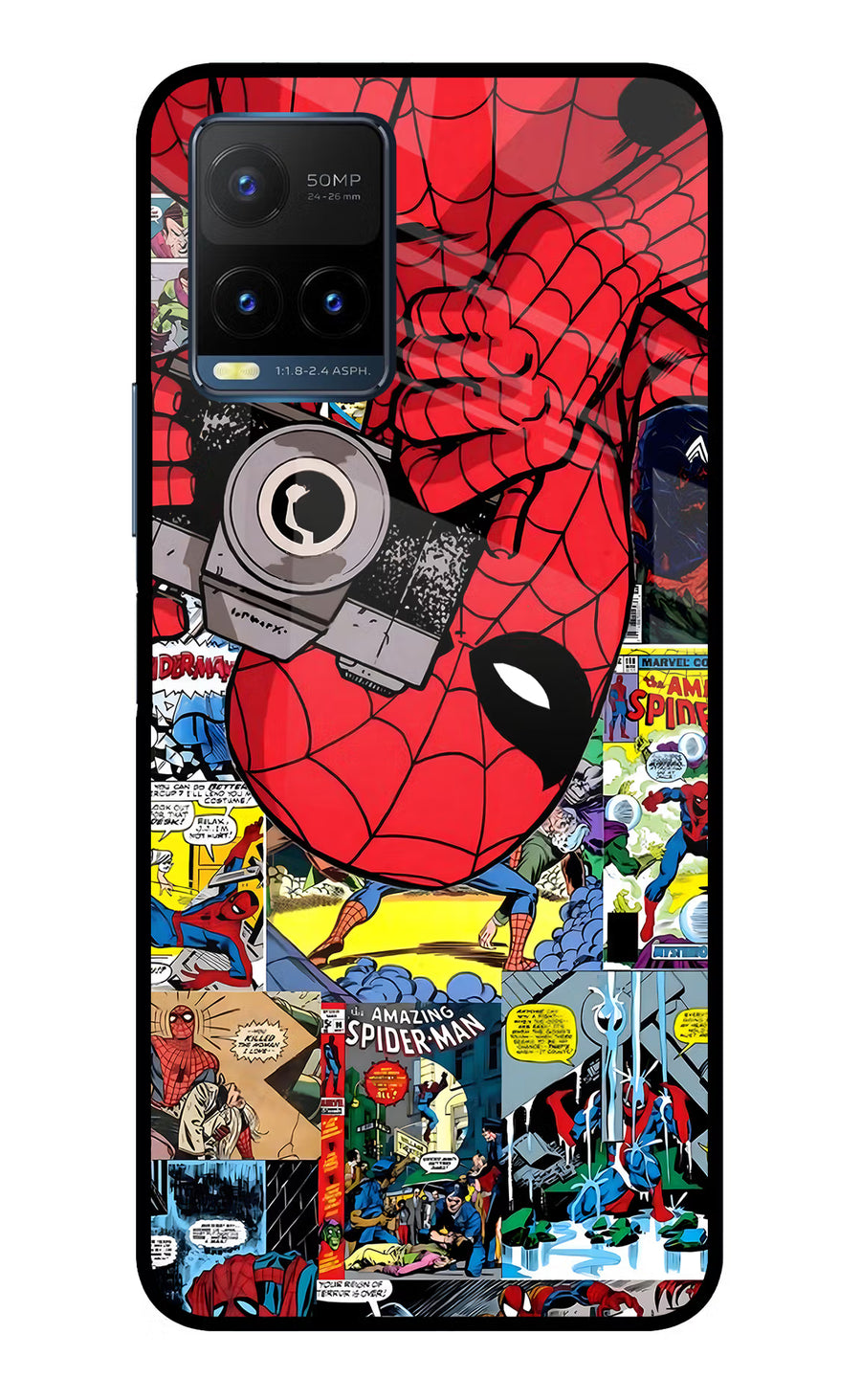 Spider Man Vivo Y21T Back Cover, Metal case