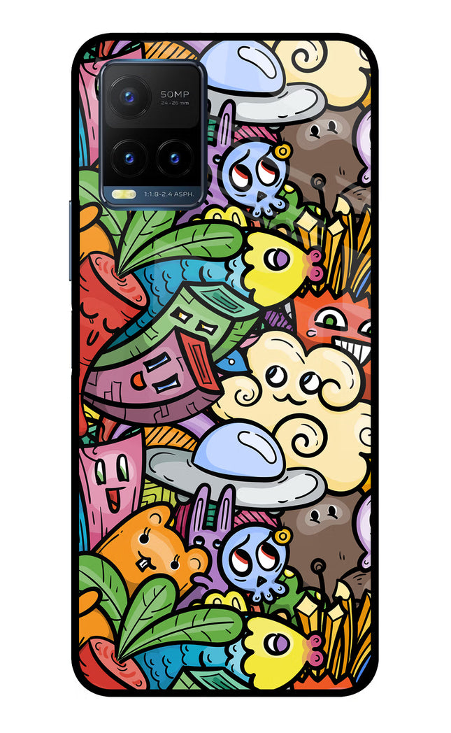 Veggie Doodle Vivo Y21T Metal Case Back Cover by Casekaro