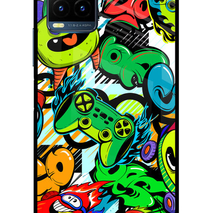 Game Doodle Vivo Y21T Metal Case Back Cover by Casekaro