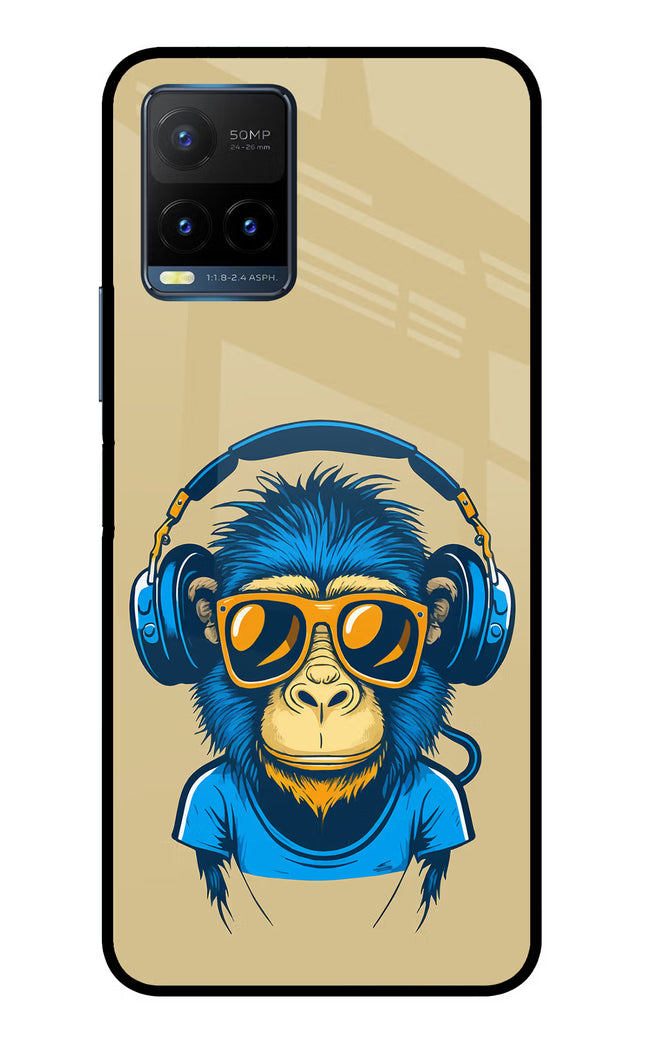 Monkey Headphone Vivo Y21T Metal Case Back Cover by Casekaro