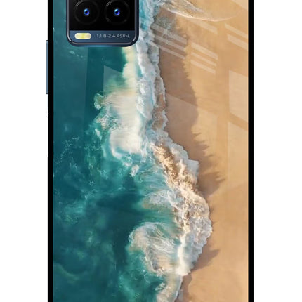 Ocean Beach Vivo Y21T Metal Case Back Cover by Casekaro