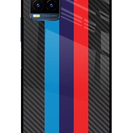 BMW Stripes Pattern Vivo Y21T Metal Case Back Cover by Casekaro