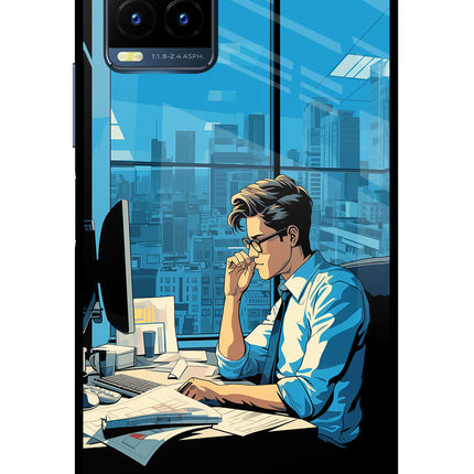 Focused Hustler (AI Generated) Vivo Y21T Metal Case Back Cover by Casekaro