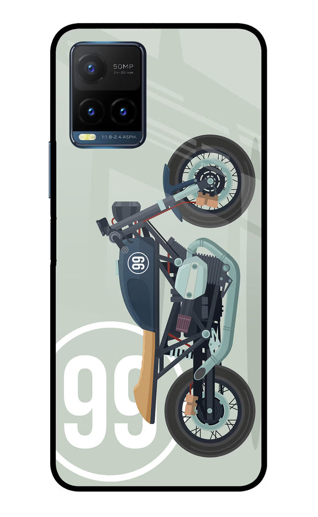 Classic Cafe Racer 99 Vivo Y21T Metal Case Back Cover by Casekaro