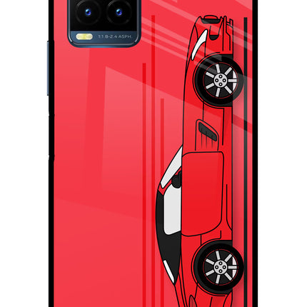 Red Velocity Vivo Y21T Metal Case Back Cover by Casekaro