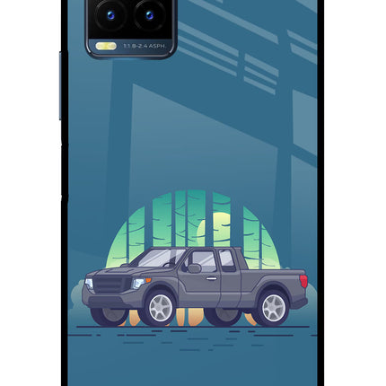 Retro Garage Vibe Vivo Y21T Metal Case Back Cover by Casekaro