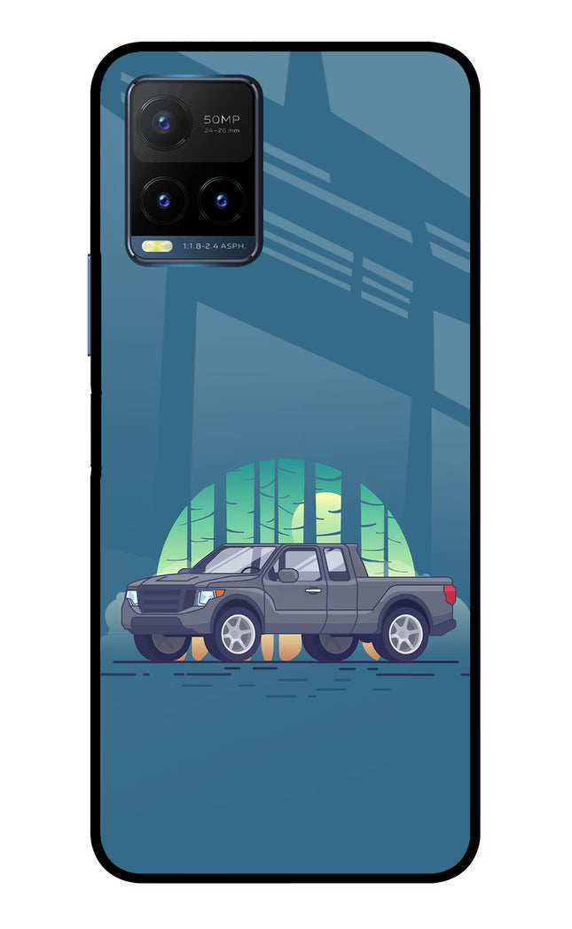 Retro Garage Vibe Vivo Y21T Metal Case Back Cover by Casekaro