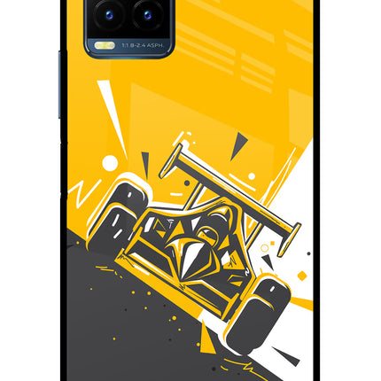 Track King Vivo Y21T Metal Case Back Cover by Casekaro