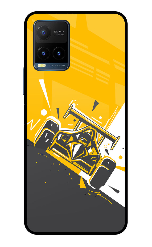 Track King Vivo Y21T Metal Case Back Cover by Casekaro