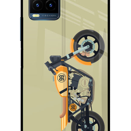 Vertical Speedster Vivo Y21T Metal Case Back Cover by Casekaro