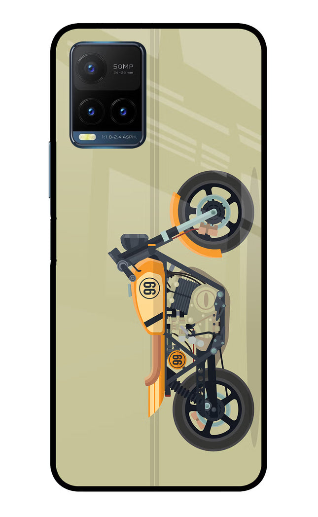Vertical Speedster Vivo Y21T Metal Case Back Cover by Casekaro