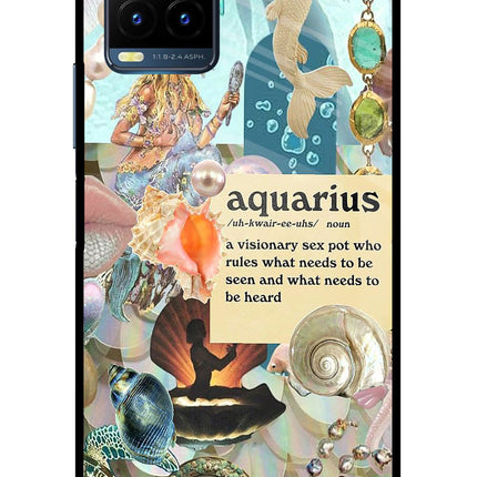 Aquarius Zodiac Vivo Y21T Metal Case Back Cover by Casekaro