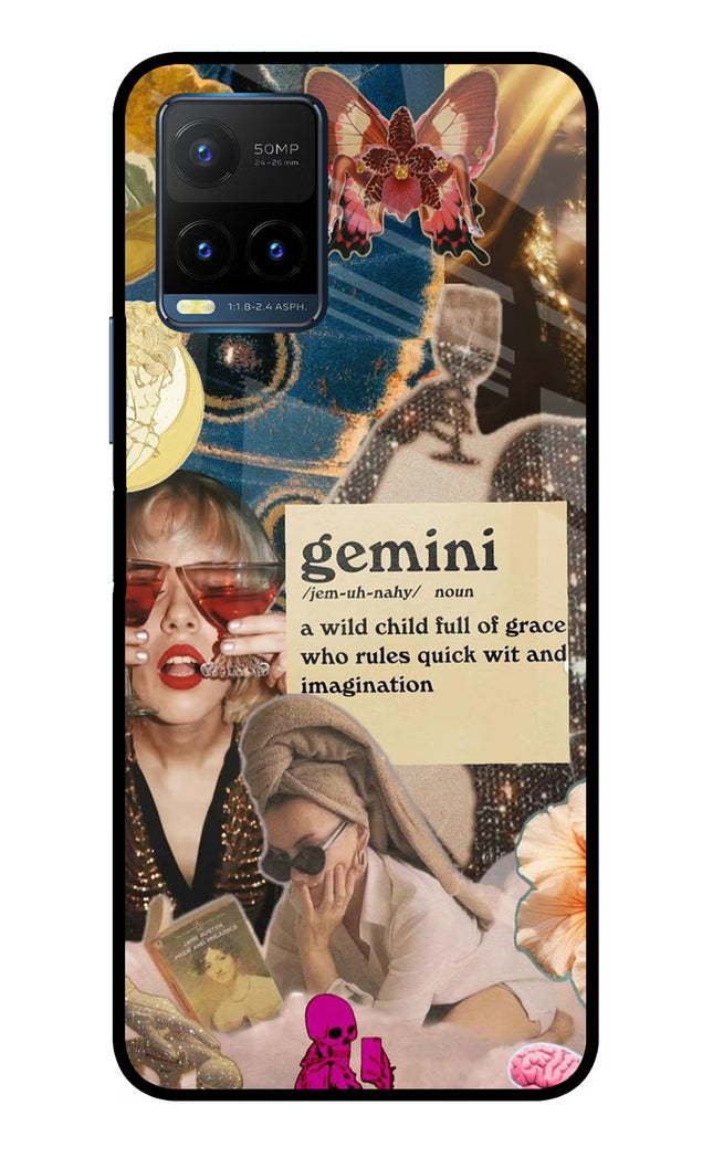 Gemini Zodiac Vivo Y21T Metal Case Back Cover by Casekaro