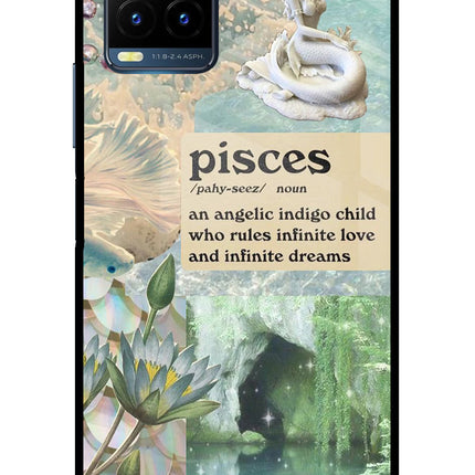 Pisces Zodiac Vivo Y21T Metal Case Back Cover by Casekaro