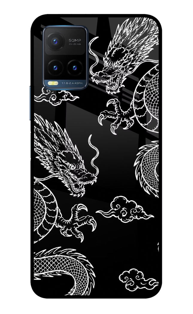 Twin Dragons Vivo Y21T Metal Case Back Cover by Casekaro