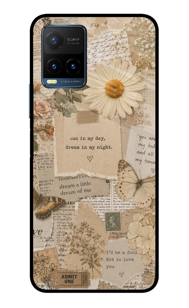 Vintage case Vivo Y21T Metal Case Back Cover by Casekaro