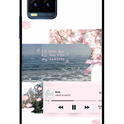 Wave to earth Vivo Y21T Metal Case Back Cover by Casekaro