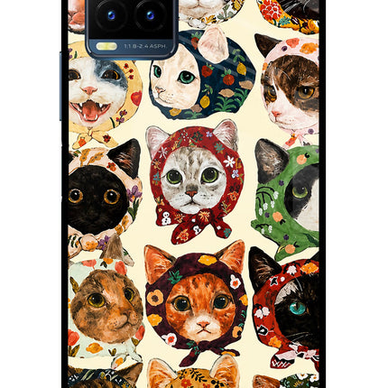 Cool Cat Vivo Y21T Metal Case Back Cover by Casekaro