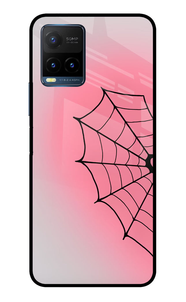 Pink Web Vivo Y21T Metal Case Back Cover by Casekaro