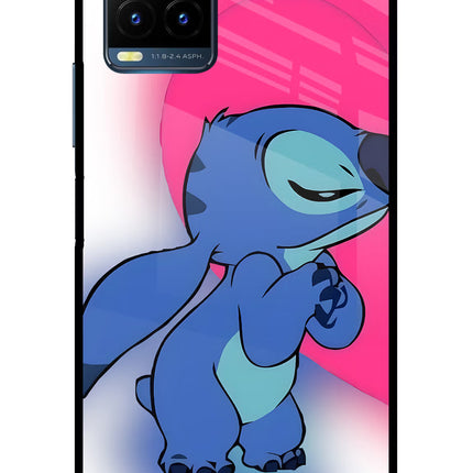 Stitch Hug Vivo Y21T Metal Case Back Cover by Casekaro