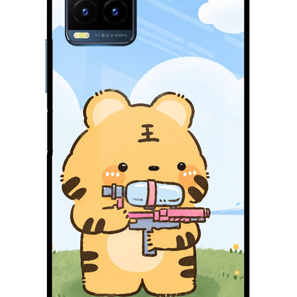 Tiger Treat Vivo Y21T Metal Case Back Cover by Casekaro