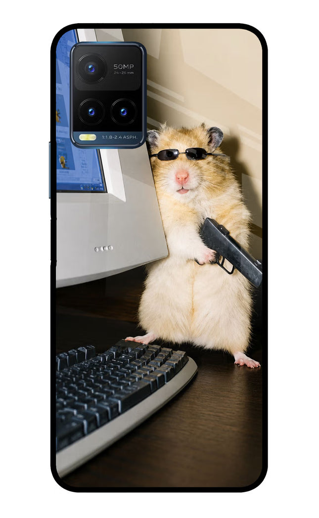 Hacker Hamster Vivo Y21T Metal Case Back Cover by Casekaro