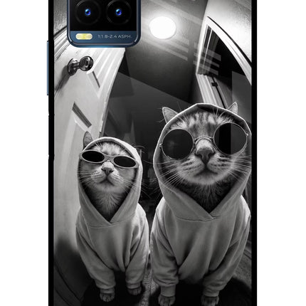 Hood Cats Vivo Y21T Metal Case Back Cover by Casekaro
