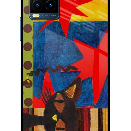 Pop Cat Vivo Y21T Metal Case Back Cover by Casekaro