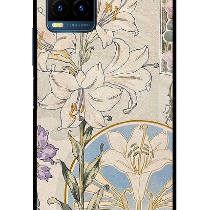 White Lily Vivo Y21T Metal Case Back Cover by Casekaro