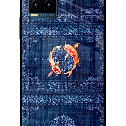 Koi Blue Vivo Y21T Metal Case Back Cover by Casekaro
