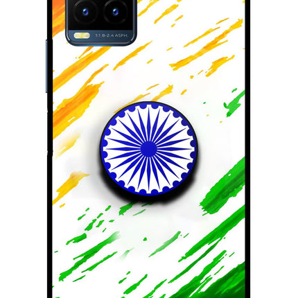 Indian Flag Ashoka Chakra Vivo Y21T Pop Case by Casekaro