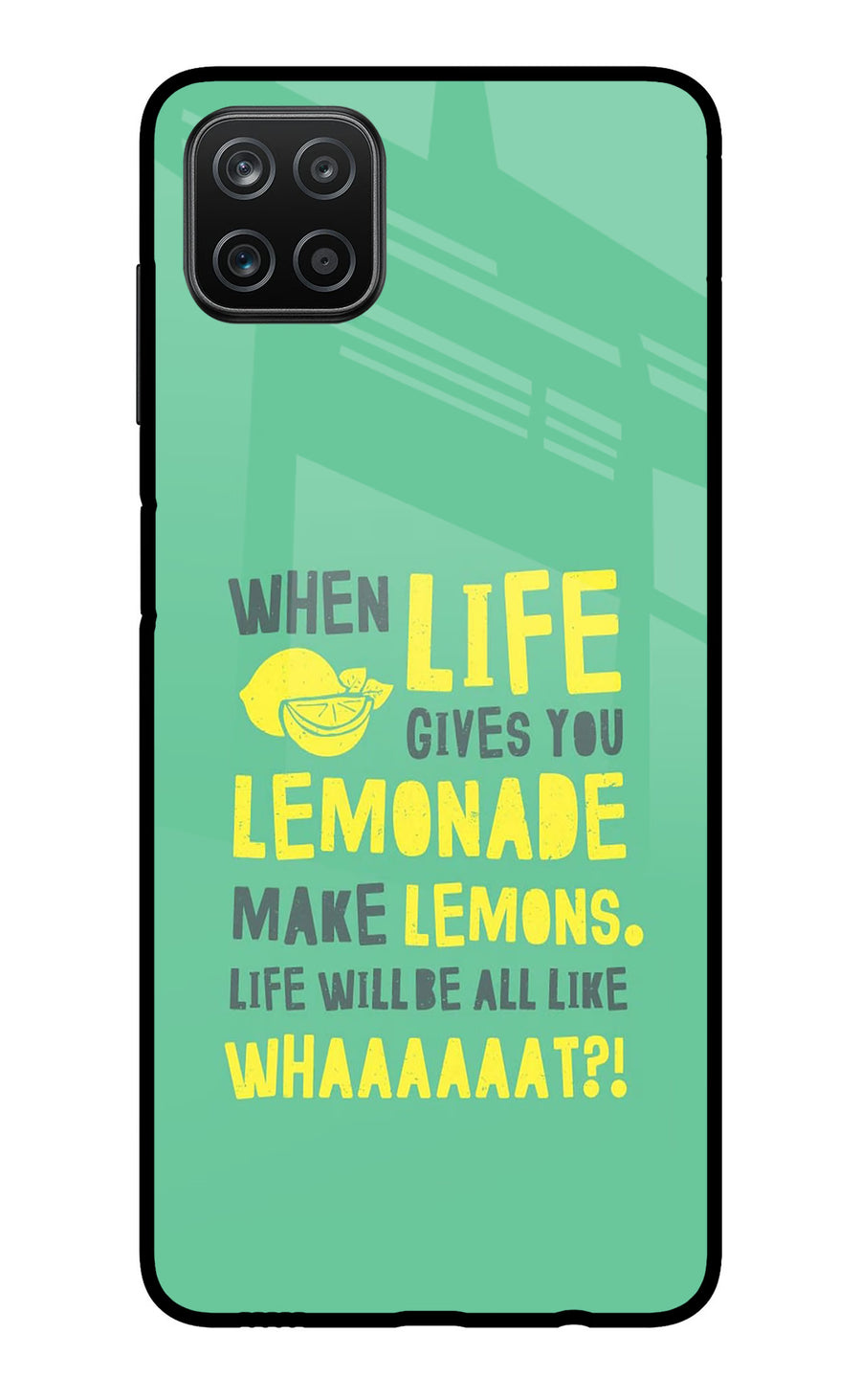 Quote Samsung A12 Back Cover, Metal case