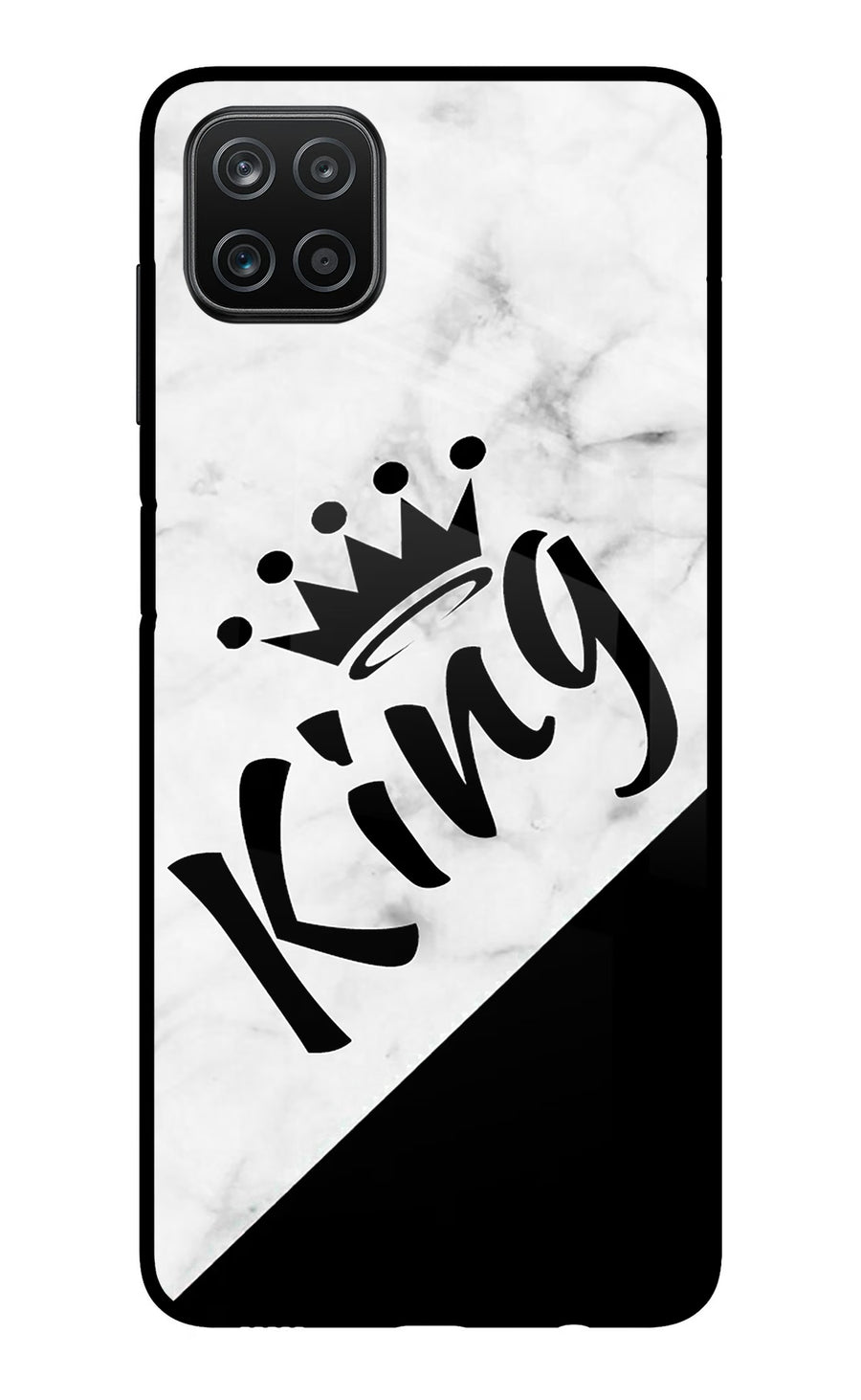 King Samsung A12 Back Cover, Metal case