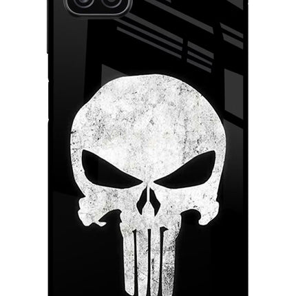 Punisher Skull Samsung A12 Metal Case Back Cover by Casekaro