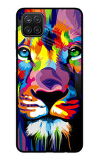 Lion Samsung A12 Metal Case Back Cover by Casekaro