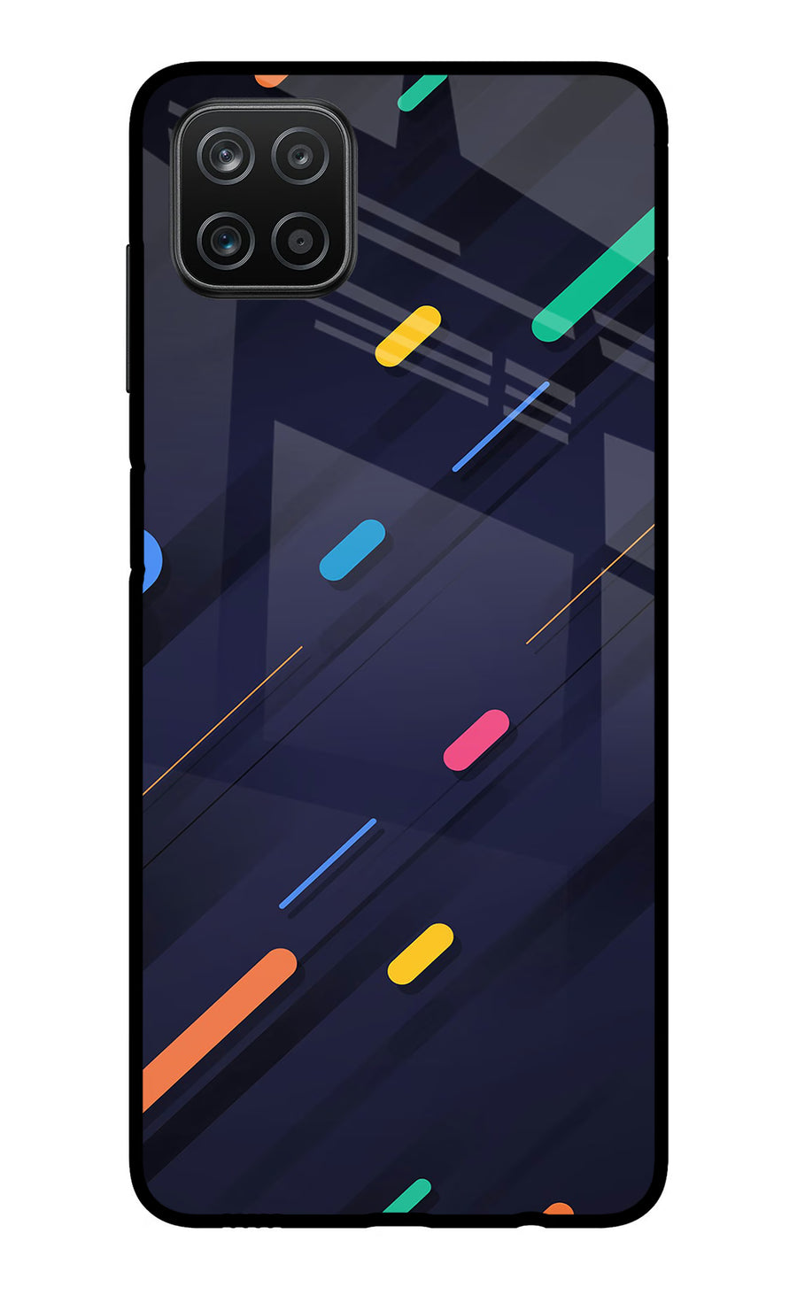 Abstract Design Samsung A12 Back Cover, Metal case